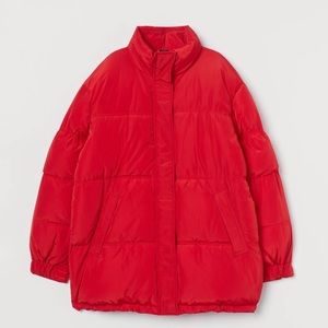 oversized red puffer